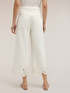Pantaloni cropped cu broderii sangallo image number 1