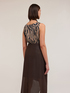 Flowing printed top with rear slit image number 1
