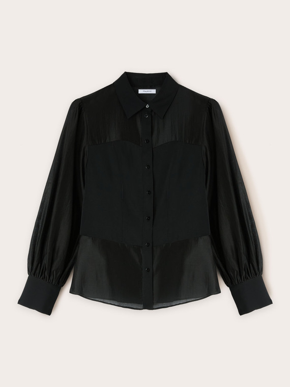Camicia con inserto a corpino