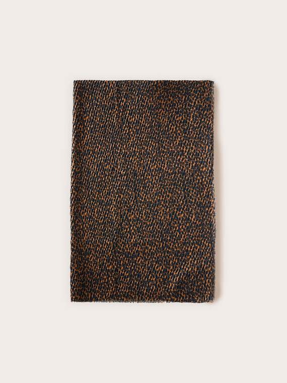Stola plissé fantasia animalier
