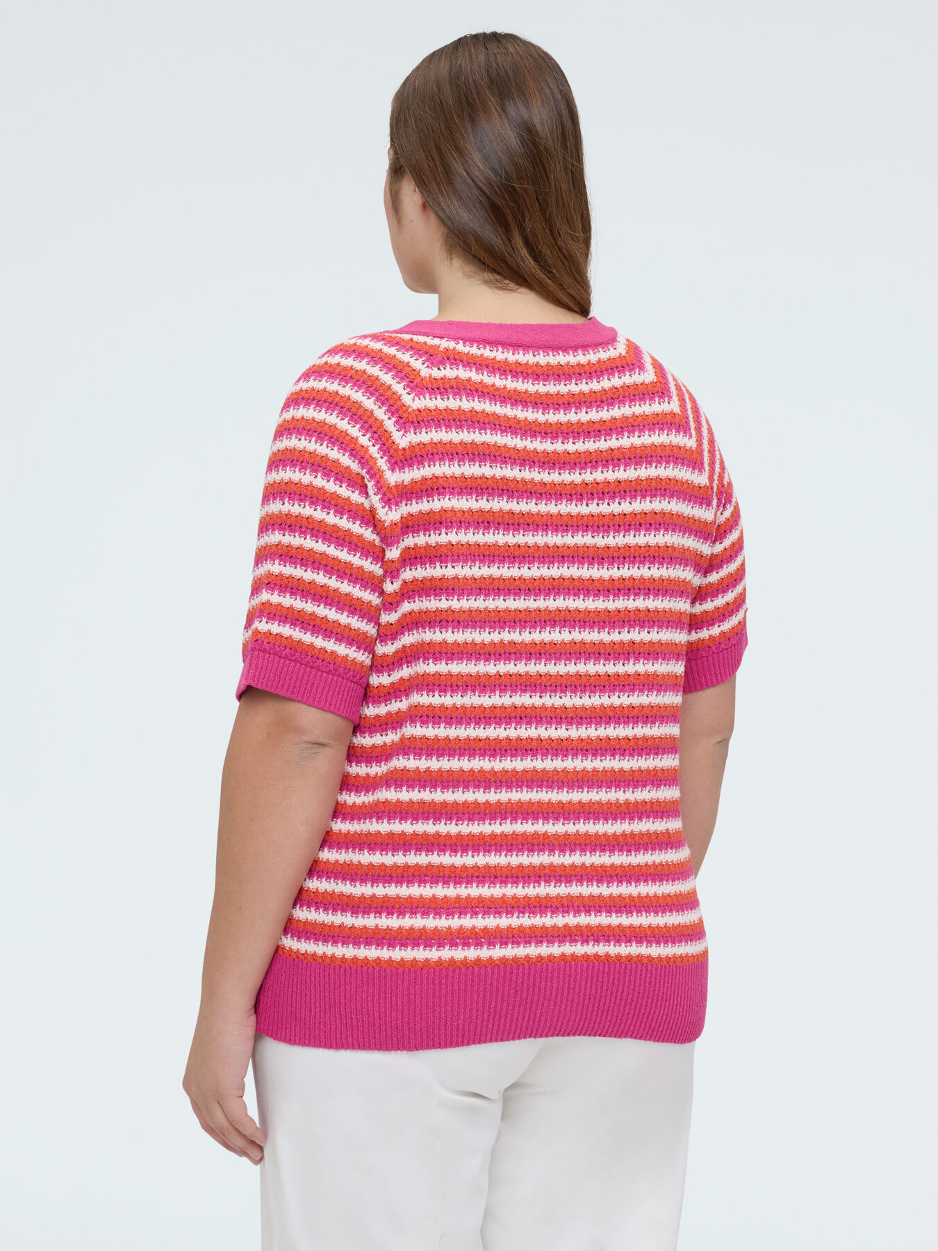 Gestreifter Cardigan aus Baumwollmischung image number 1