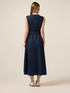 Long denim dress with micro crystals image number 1