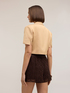 Short linen blend jacket image number 1