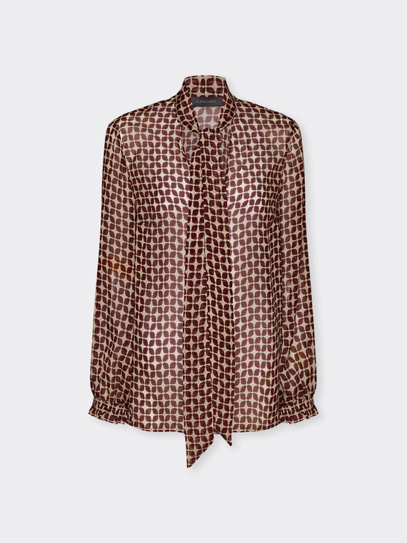 Blusa stampata con fusciacca