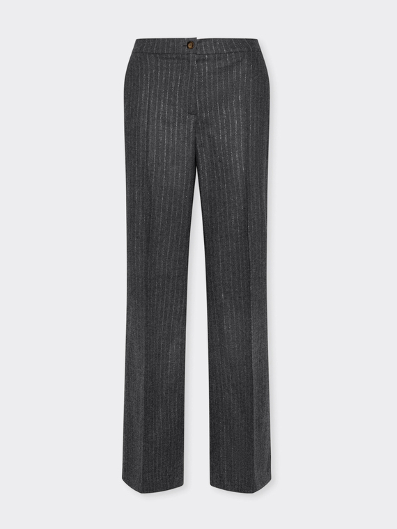 Pinstriped flannel trousers