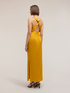 Rochie lungă din satin cu drapaj image number 1