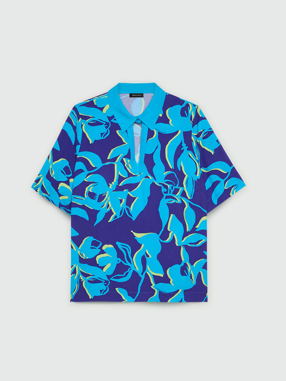 Bluse mit Blumenmuster aus Viskose LENZING™ ECOVERO™