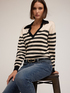 Striped lurex sweater with rhinestones image number 3