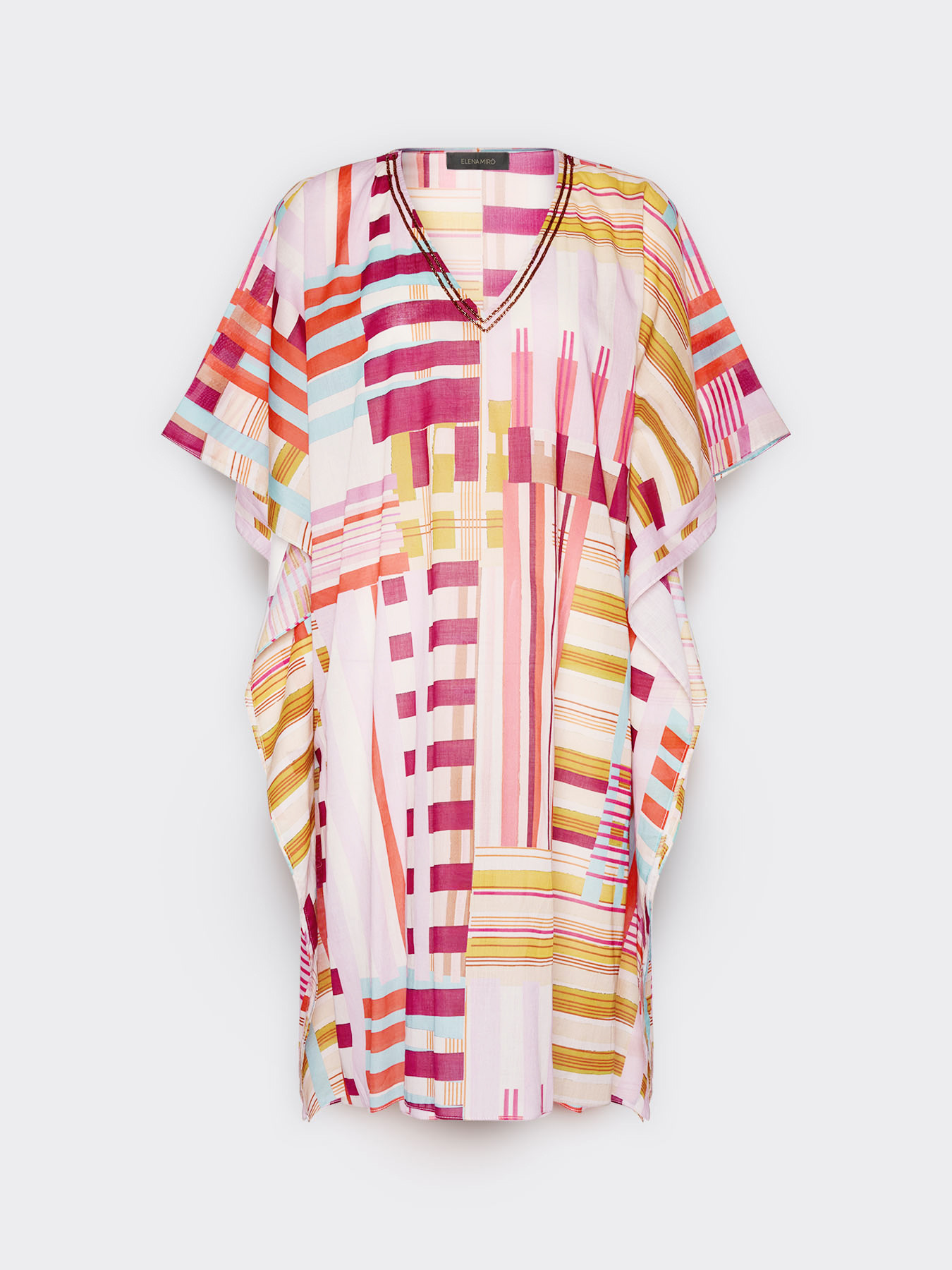 Poncho in mussola di cotone stampato image number 4