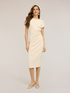Sheath dress in cr&ecirc;pe with draping image number 2