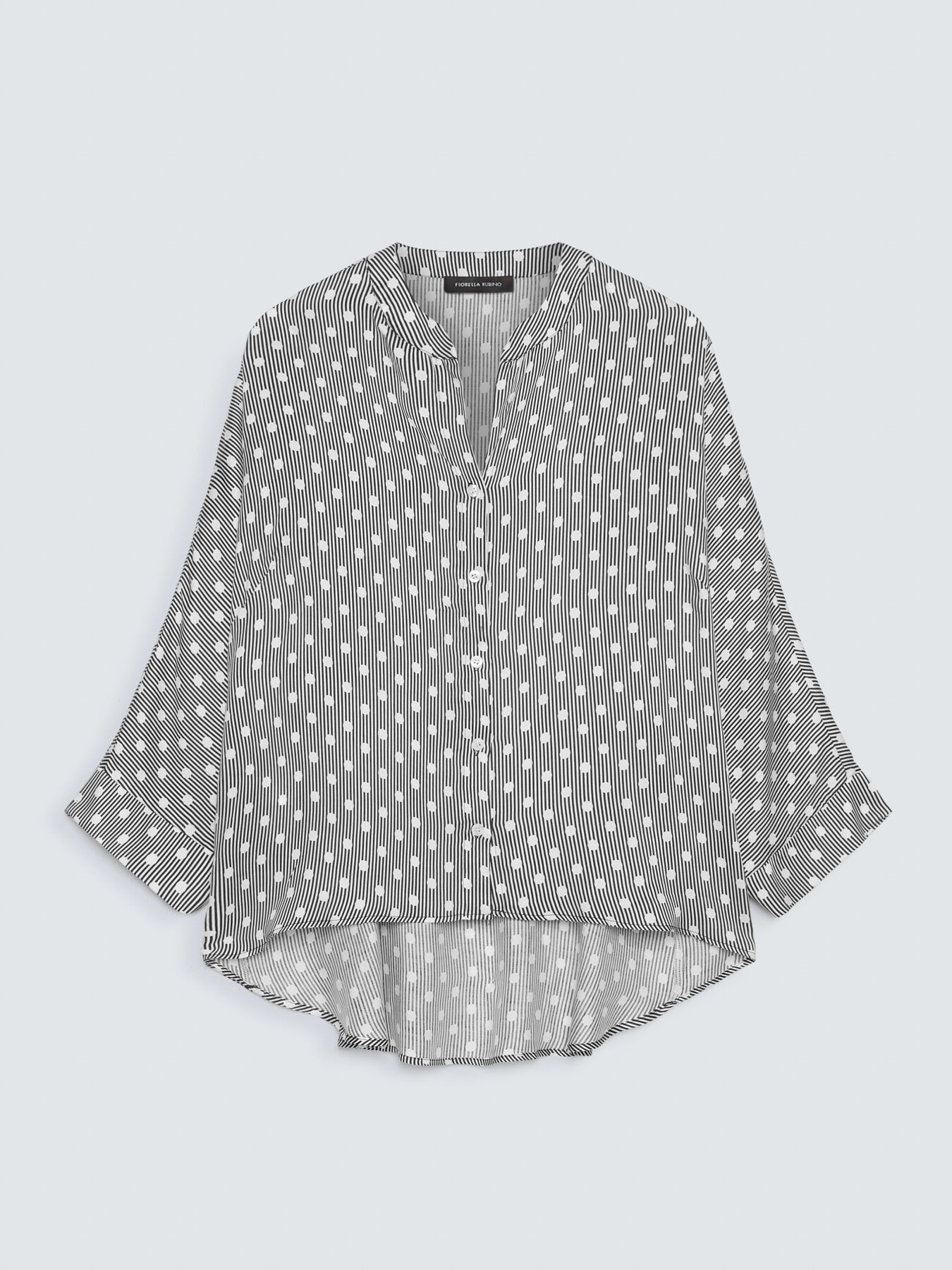Gepunktete Bluse aus Viskose-Satin image number 4