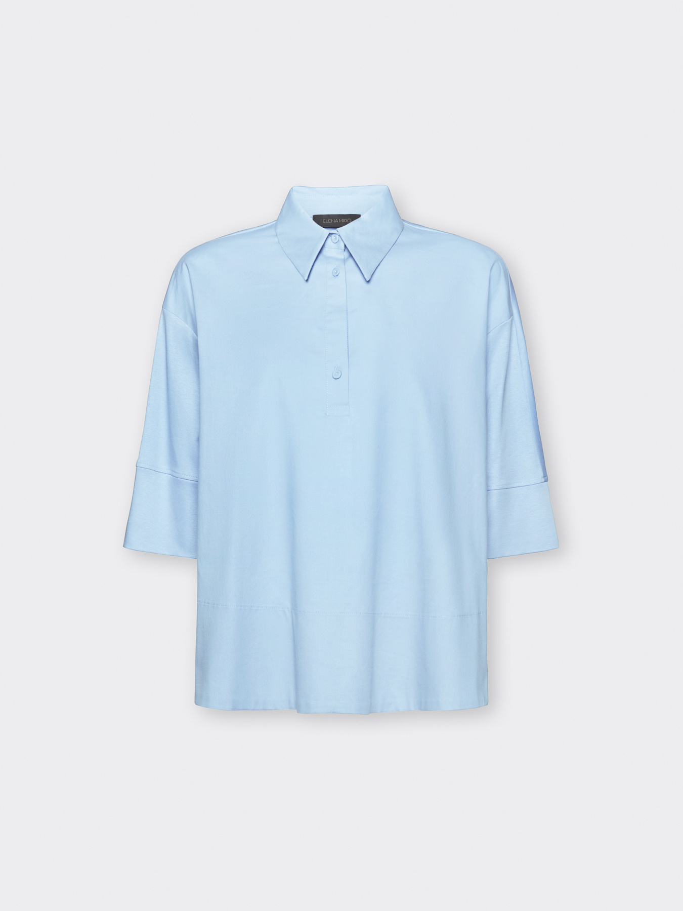 Boxy blouse with three-quarter sleeves image number 4