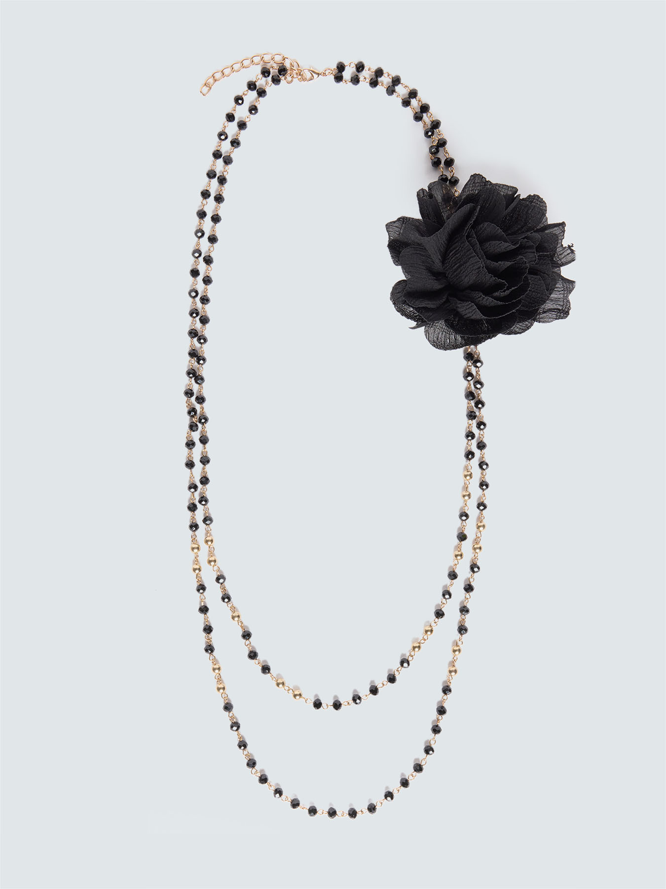 Collier avec broche fleur en tulle image number 1