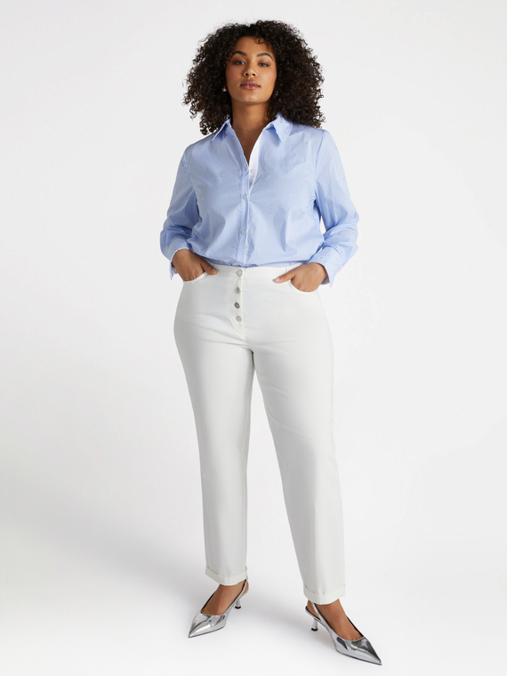 Pantaloni barrel con bottoni