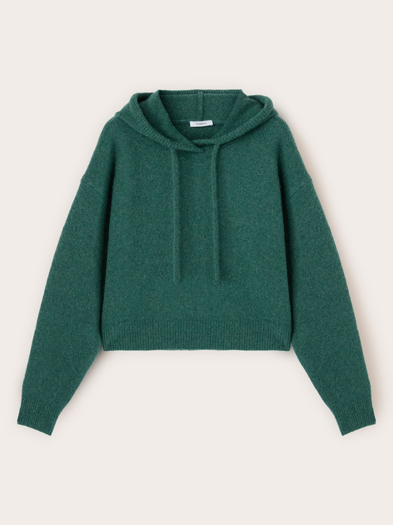 Felpa in maglia misto lana