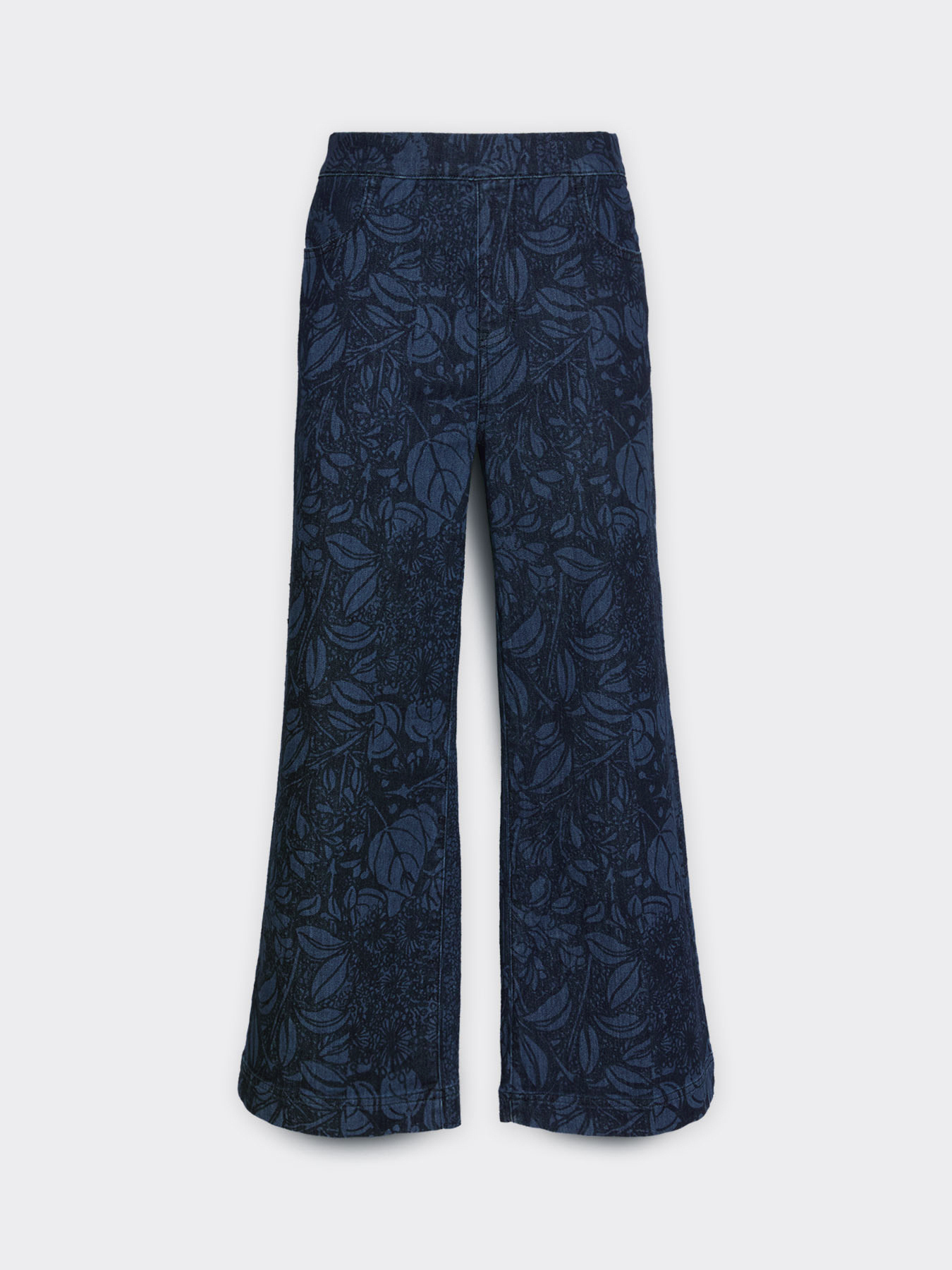 Bedruckte, verkürzte Jeans image number 4