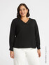 Bluse mit V-Ausschnitt aus Viskose LENZING™ ECOVERO™ Viskose image number 0
