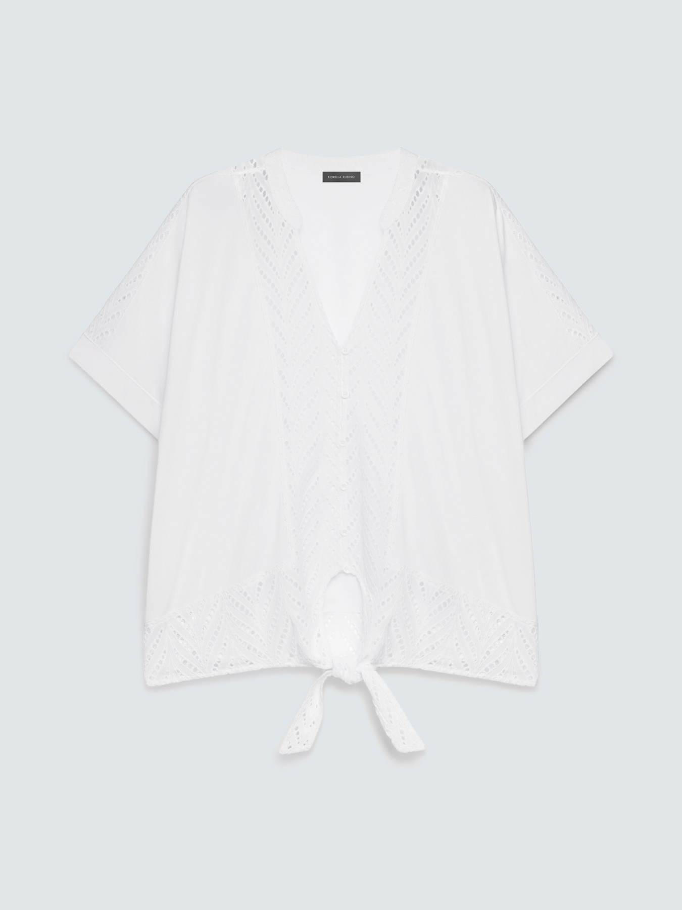 Sangallo blouse with knot image number 4