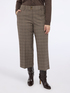 Pantalones cropped en tejido de cuadros image number 2