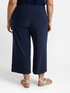 Pantaloni cropped ampi in jersey image number 1