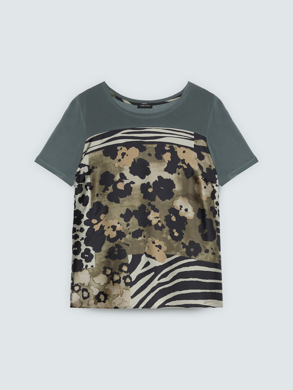 T-shirt bimati&egrave;re avec imprim&eacute;