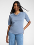 T-shirt with draped neckline image number 0