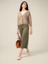 Cropped Palazzo-Hose aus Baumwollmischung image number 0