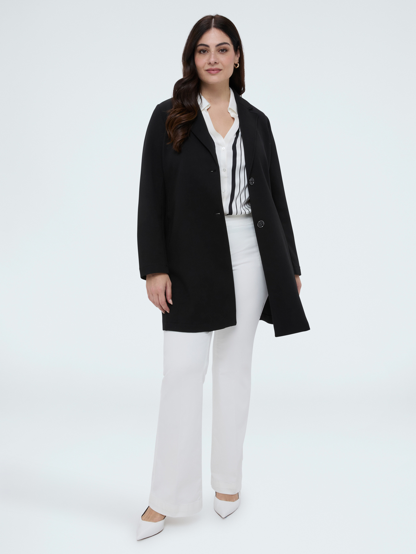 Cappotto in scuba con davantino rimovibile image number 3