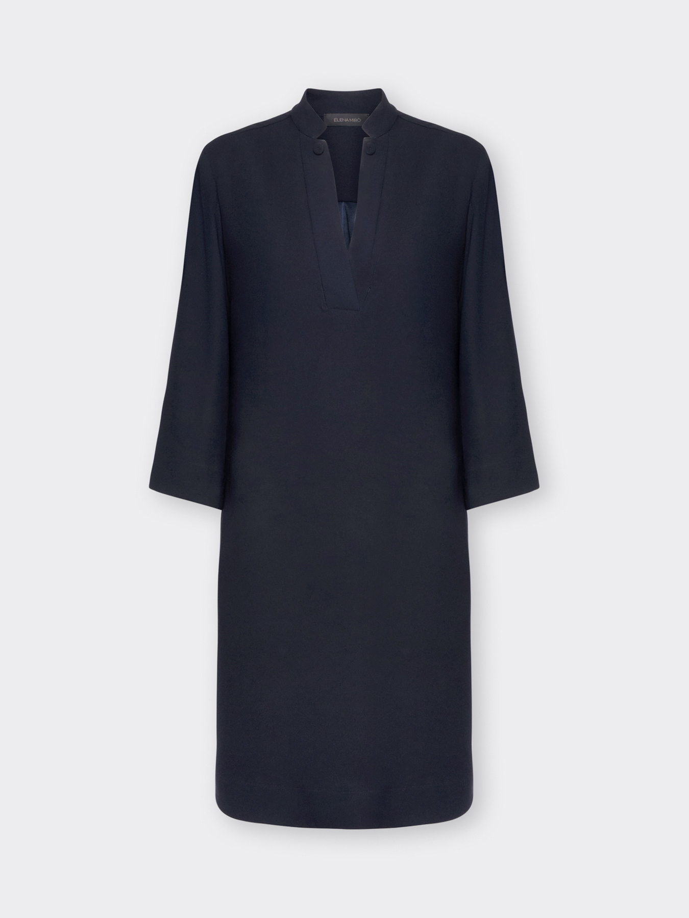 Kleid aus Enver-Satin mit V-Ausschnitt image number 4