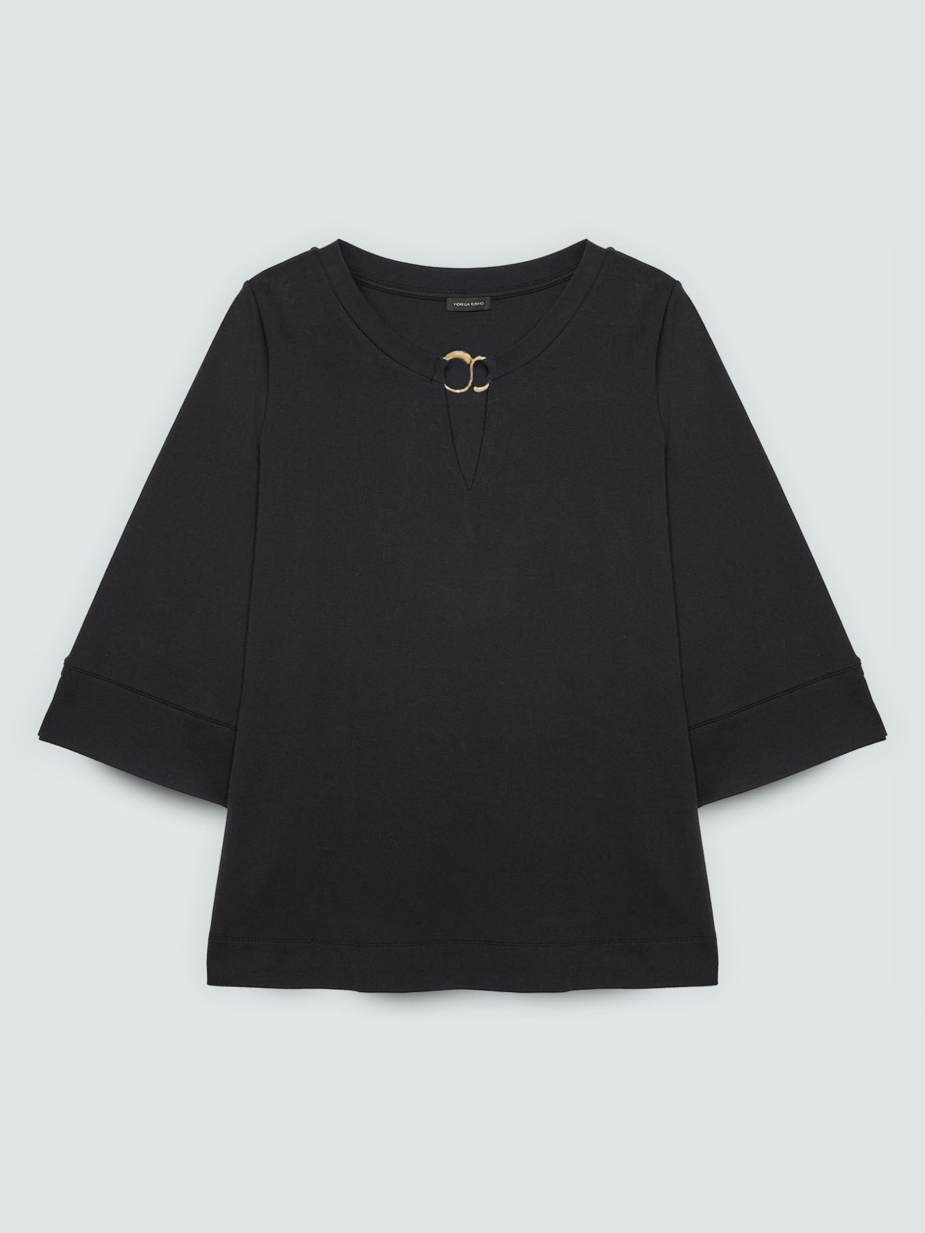 Jersey sweatshirt with neckline detail image number 4