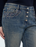 Jeans Barrel mit farbigen Lichtpunkten image number 3