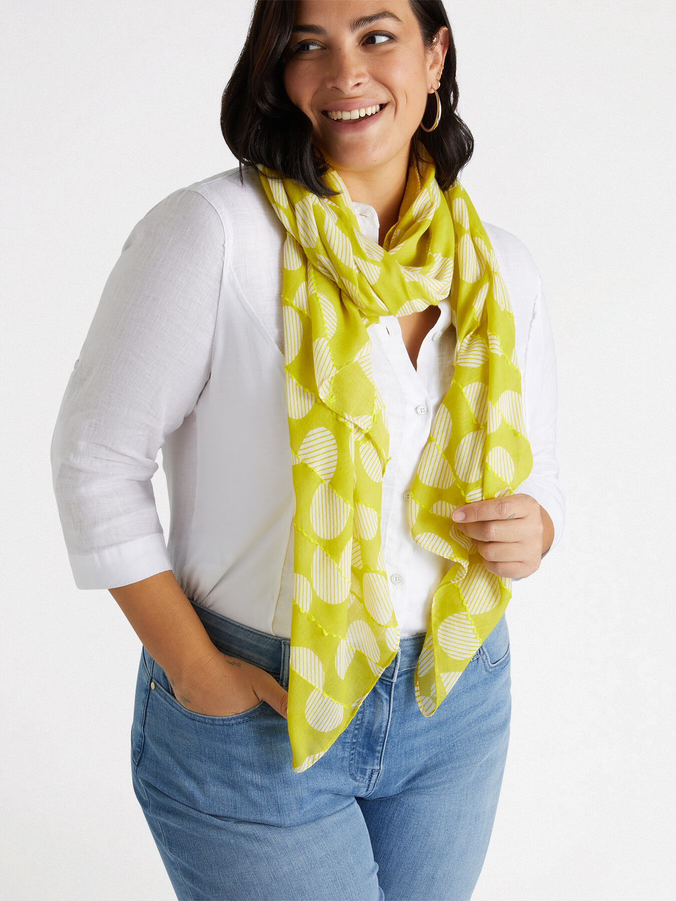 Printed and embroidered stole image number 0