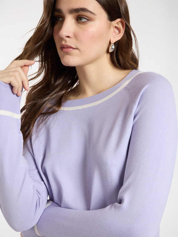 Maglia rigata misto viscosa