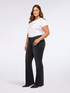 Dark grey wash flare jeans image number 4