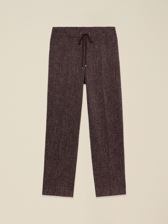 Mélange fabric joggers