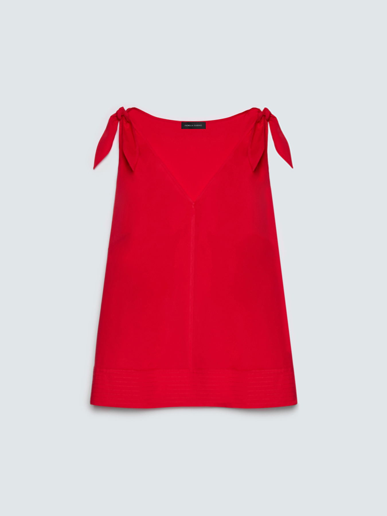Cotton top with bow knots on the shoulders image number 5