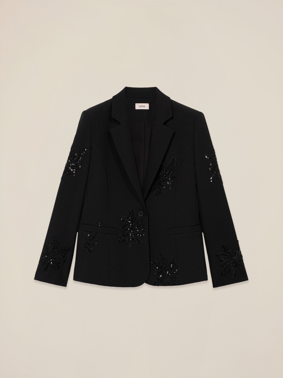 Blazer con ricami in paillettes