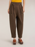 Poplin trousers with waist ties image number 2