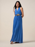 Long silk blend dress image number 4