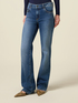 Jeans flare in denim con borchie image number 3