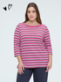 Multicolor striped jersey T-shirt image number 0