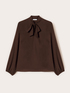 Georgette blouse with bow image number 4