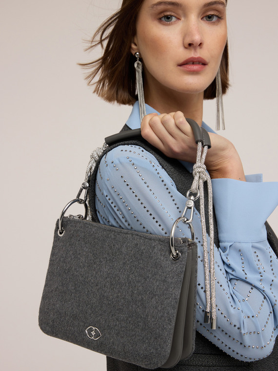 Twins bag in coated fabric and cloth
