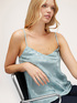 Jacquard satin top image number 2