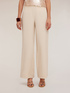 Pantalon large taille haute en tissu crêpe image number 2