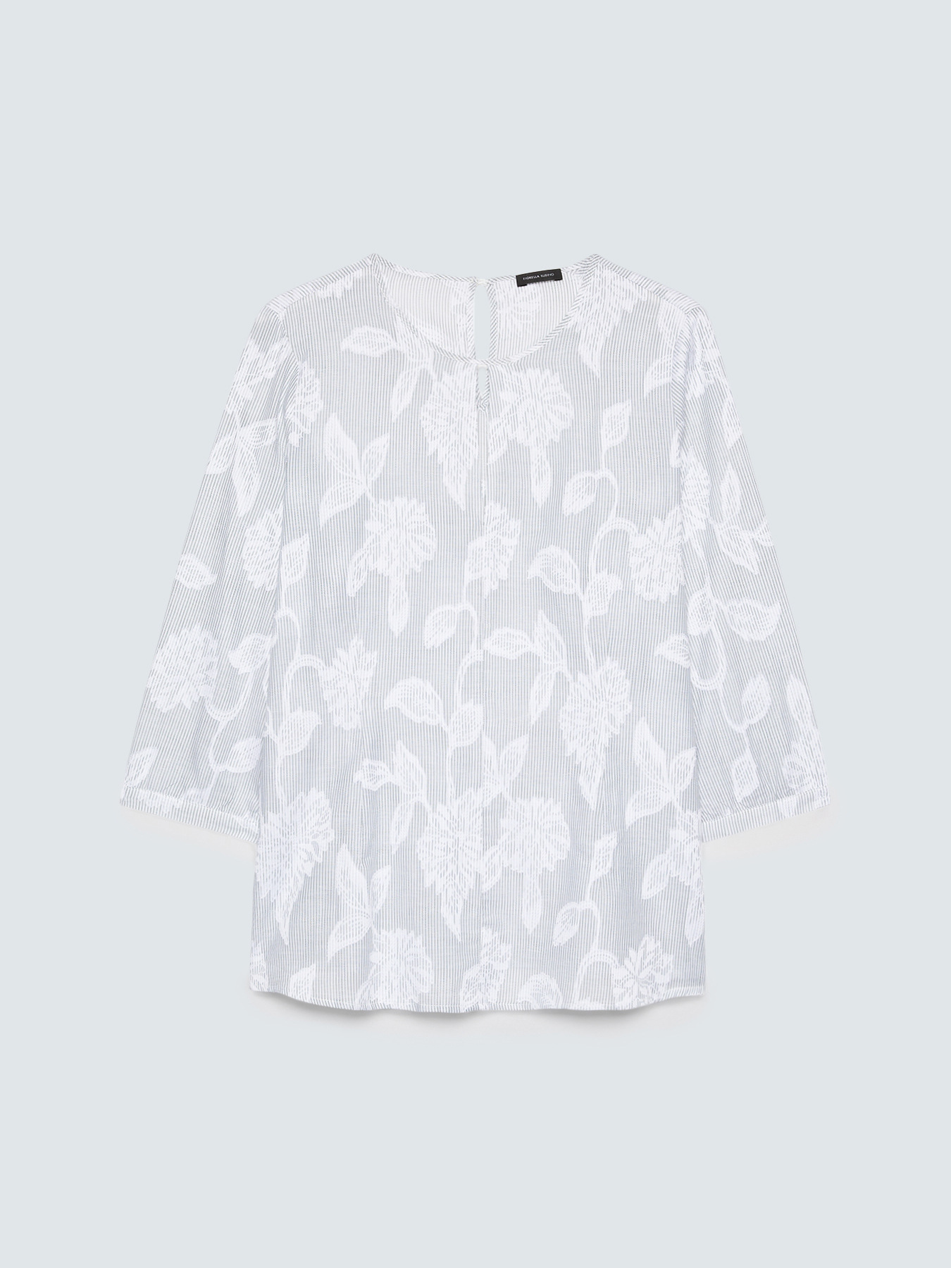 Bluse aus Jacquard-Baumwolle mit Blumenstickerei image number 4