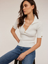 Tricou polo din tricot cu nervuri image number 0