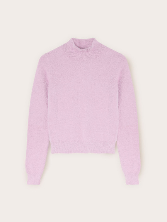 Rollkragenpullover aus Viskose-Mischgewebe