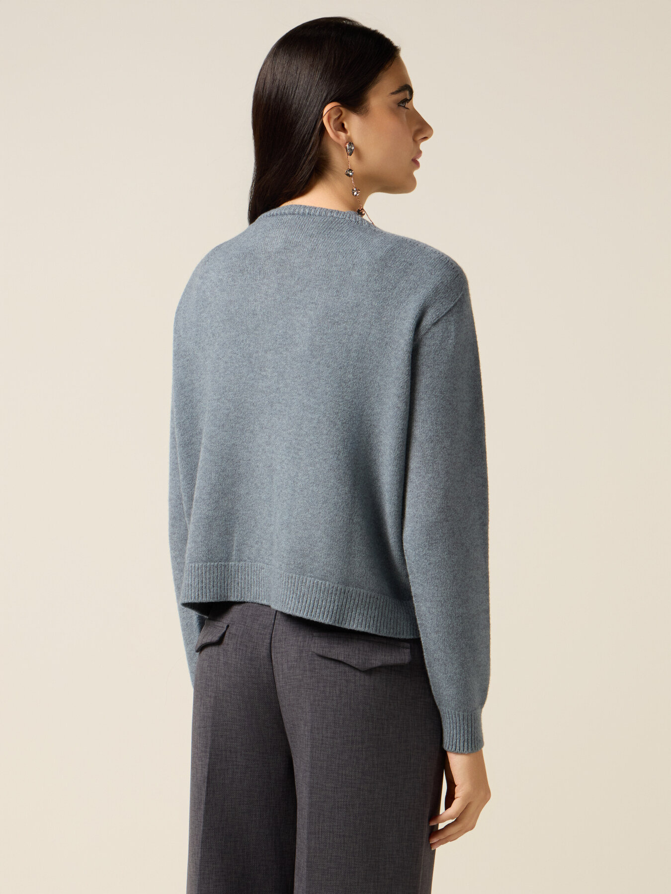 Cardigan misto viscosa con cristalli image number 1