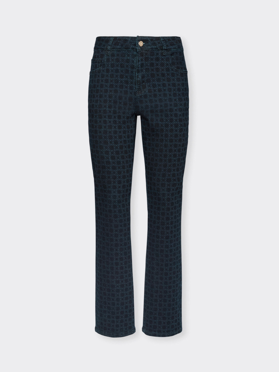 Blaue Jeans mit Monogramm